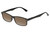 Profile View of Perry Ellis PEBX54 Designer Polarized Sunglasses with Custom Cut Amber Brown Lenses in Gloss Black Marble Unisex Rectangular Full Rim Acetate 53 mm