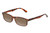 Profile View of Perry Ellis PEBX54 Designer Polarized Sunglasses with Custom Cut Amber Brown Lenses in Gloss Tortoise Havana Marble Unisex Rectangular Full Rim Acetate 53 mm