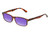 Perry Ellis PEBX54 Unisex Rectangular Designer Polarized Sunglasses in Gloss Tortoise Havana Marble 53mm CHOOSE LENS COLOR with Custom Cut Purple Mirror Lenses