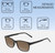 Dimensions and Measurements Illustration of Perry Ellis PEBX55 Designer Polarized Sunglasses with Custom Cut Amber Brown Lenses in Gloss Black Marble Unisex Square Full Rim Acetate 52 mm