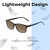 Lightweight Construction Illustration of Perry Ellis PEBX55 Designer Polarized Sunglasses with Custom Cut Amber Brown Lenses in Gloss Black Marble Unisex Square Full Rim Acetate 52 mm
