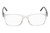 Front View of Perry Ellis PEBX55 Designer Blue Light Blocking Eyeglasses in Gloss Crystal Clear Marble Unisex Square Full Rim Acetate 52 mm