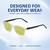 Comfort, Stylish, Everyday Confidence Illustration of Perry Ellis PEBX55 Designer Polarized Reading Sunglasses with Custom Cut Powered Sun Flower Yellow Lenses in Gloss Crystal Clear Marble Unisex Square Full Rim Acetate 52 mm