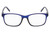 Front View of Perry Ellis PEBX55 Designer Progressive Lens Prescription Rx Eyeglasses in Gloss Navy Blue Marble Unisex Square Full Rim Acetate 52 mm