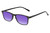 Perry Ellis PEBX57 Unisex Panthos Designer Polarized Sunglasses in Gloss Black Marble 50mm CHOOSE LENS COLOR with Custom Cut Purple Mirror Lenses