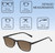 Dimensions and Measurements Illustration of Perry Ellis PEBX57 Designer Polarized Reading Sunglasses with Custom Cut Powered Amber Brown Lenses in Gloss Black Marble Unisex Panthos Full Rim Acetate 50 mm