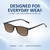 Comfort, Stylish, Everyday Confidence Illustration of Perry Ellis PEBX57 Designer Polarized Reading Sunglasses with Custom Cut Powered Amber Brown Lenses in Gloss Black Marble Unisex Panthos Full Rim Acetate 50 mm