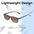 Lightweight Construction Illustration of Perry Ellis PEBX57 Designer Polarized Sunglasses with Custom Cut Amber Brown Lenses in Gloss Navy Blue Marble Unisex Panthos Full Rim Acetate 50 mm