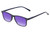 Perry Ellis PEBX57 Unisex Panthos Designer Polarized Sunglasses in Gloss Navy Blue Marble 50mm CHOOSE LENS COLOR with Custom Cut Purple Mirror Lenses