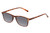 Profile View of Perry Ellis PEBX57 Designer Polarized Sunglasses with Custom Cut Smoke Grey Lenses in Gloss Tortoise Havana Marble Unisex Panthos Full Rim Acetate 50 mm