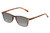 Profile View of Perry Ellis PEBX57 Designer Polarized Reading Sunglasses with Custom Cut Powered Smoke Grey Lenses in Gloss Tortoise Havana Marble Unisex Panthos Full Rim Acetate 50 mm