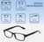 Dimensions and Measurements Illustration of Perry Ellis PEBX59 Designer Reading Eye Glasses with Custom Cut Powered Lenses in Gloss Black Marble Unisex Rectangular Full Rim Acetate 50 mm