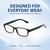 Comfort, Stylish, Everyday Confidence Illustration of Perry Ellis PEBX59 Designer Single Vision Prescription Rx Eyeglasses in Gloss Black Marble Unisex Rectangular Full Rim Acetate 50 mm