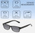 Dimensions and Measurements Illustration of Perry Ellis PEBX59 Designer Polarized Sunglasses with Custom Cut Smoke Grey Lenses in Gloss Black Marble Unisex Rectangular Full Rim Acetate 50 mm
