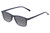 Profile View of Perry Ellis PEBX59 Designer Polarized Sunglasses with Custom Cut Red Mirror Lenses in Gloss Black Marble Unisex Rectangular Full Rim Acetate 50 mm