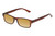 Perry Ellis PEBX59 Unisex Rectangular Designer Polarized Sunglasses in Gloss Dark Brown Marble 50mm CHOOSE LENS COLOR with Custom Cut Gold Mirror Lenses