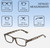 Dimensions and Measurements Illustration of Perry Ellis PEBX59 Designer Reading Eye Glasses with Custom Cut Powered Lenses in Gloss Grey Tortoise Havana Marble Unisex Rectangular Full Rim Acetate 50 mm
