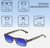 Dimensions and Measurements Illustration of Perry Ellis PEBX59 Designer Polarized Sunglasses with Custom Cut Blue Mirror Lenses in Gloss Grey Tortoise Havana Marble Unisex Rectangular Full Rim Acetate 50 mm