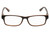 Front View of Perry Ellis PEBX44 Unisex Rectangular Full Rim Designer Reading Glasses in Gloss Brown Marble 50mm