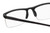 Close Up View of Perry Ellis PEBX58 Unisex Rectangular Semi-Rimless Designer Reading Glasses in Gloss Black Marble 50mm