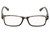 Front View of Perry Ellis PEBX59 Unisex Rectangular Full Rim Designer Reading Glasses in Gloss Grey Tortoise Havana Marble 50mm