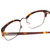 Close Up View of Ernest Hemingway H4650 Designer Bi-Focal Prescription Rx Eyeglasses in Tortoise Yellow Brown Gold Gun Metal Ladies Cateye Semi-Rimless Metal 49 mm