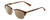 Profile View of Ernest Hemingway H4650 Designer Polarized Reading Sunglasses with Custom Cut Powered Amber Brown Lenses in Tortoise Yellow Brown Gold Gun Metal Ladies Cateye Semi-Rimless Metal 49 mm