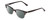 Profile View of Ernest Hemingway H4819 Designer Polarized Sunglasses with Custom Cut Smoke Grey Lenses in Black Clear Grey Gradient Ladies Cateye Full Rim Acetate 52 mm