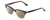 Profile View of Ernest Hemingway H4819 Designer Polarized Reading Sunglasses with Custom Cut Powered Amber Brown Lenses in Black Clear Grey Gradient Ladies Cateye Full Rim Acetate 52 mm