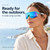 Coyote Rattler Single Lens Sport Sunglasses Teal White/Blue Shift Mirror