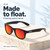Coyote FP-35 Matte Black / Red Mirror: floating nylon frame, shown in a premium travertine setting.