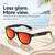 Coyote FP-35 Matte Black / Red Mirror: polarized lenses help reduce reflected glare.
