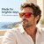 Coyote FP-35 polarized sunglasses, Matte Black / Red Mirror, shown worn outdoors.