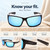 Coyote Raptor Polarized Wrap Sunglasses Black/Blue Mirror TR-90 Frame size guide.