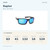 Coyote RAPTOR Black / Blue Mirror size guide: frame width 132 mm, lens height 41 mm, lens width 63 mm, bridge width 16 mm, temple length 124 mm.