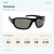 Coyote SONOMA Matte Black / Green size guide: frame width 130 mm, lens height 38 mm, lens width 61 mm, bridge width 18 mm, temple length 119 mm.
