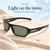 Coyote Sonoma Polarized Wrap Sunglasses Matte Black/G15 Green TR-90 Frame