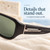Coyote Sonoma Polarized Wrap Sunglasses Matte Black/G15 Green TR-90 Frame