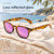 Coyote Uptown Polarized Retro Sunglasses Tokyo Tortoise/Purple Mirror