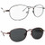 Magnetic Clip-On 218 Polarized Reading Sunglasses :: Custom Left & Right Lens