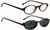 Magnetic Clip-On 900 in Bronze Polarized Reading Sunglasses :: Custom Left & Right Lens