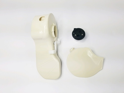 This pedal kit fits toilets that do not have have a metal flush lever.
It also includes a new spring cartridge.