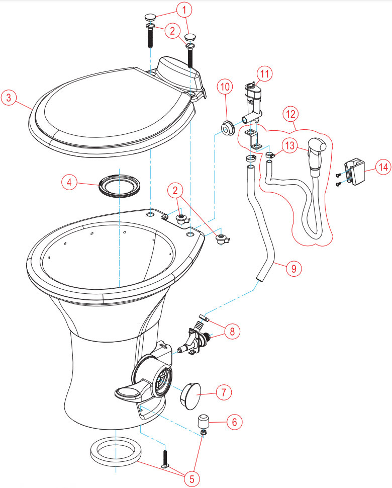 【310企画】310/RVビスチェツキT 310 Gravity Traveler Toilet Parts