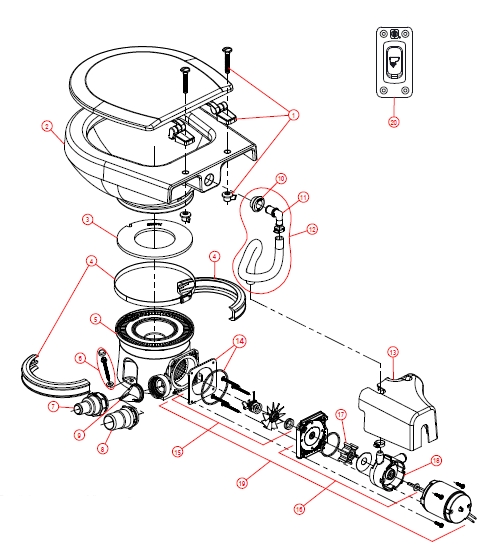 marine toilet parts