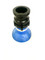 1 1/2" male camlock fitting by tapered suction fitting.