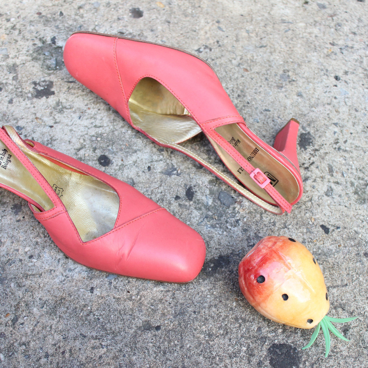 peach slingback shoes