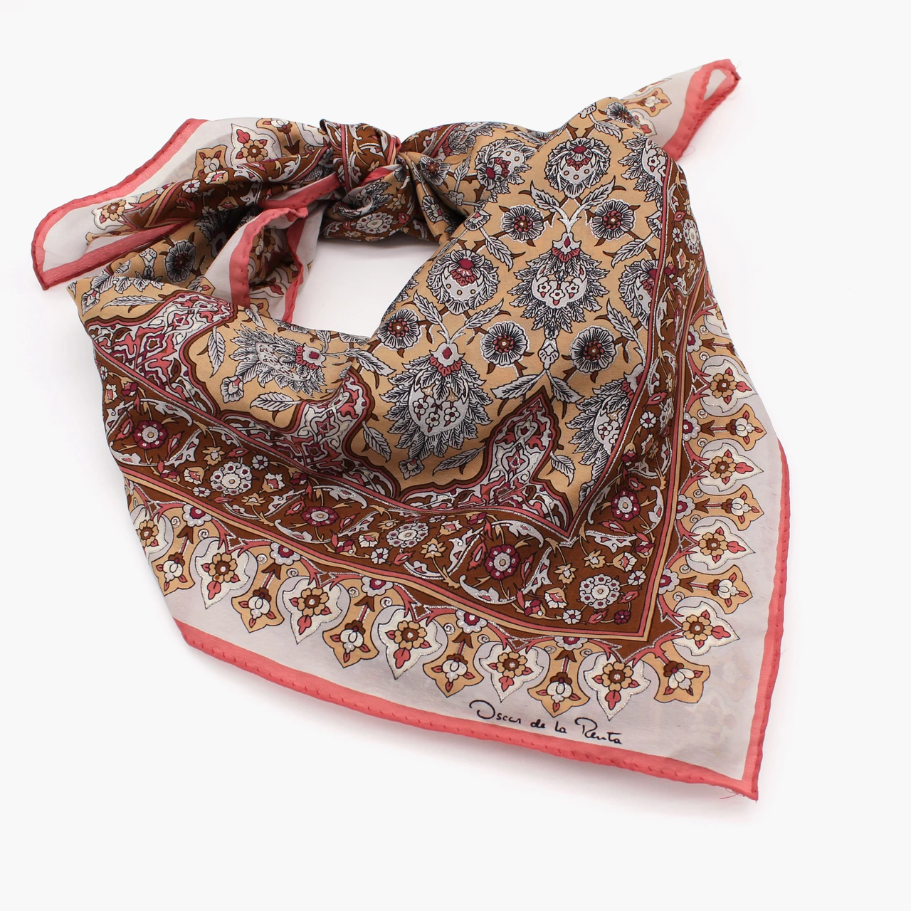 Oscar de la Rent Silk Scarf Oscar de la Renta Silk Scarf — Mia Luxury Vintage main image 3