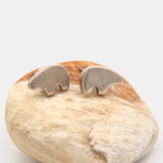 Silver Bear Stud Earrings