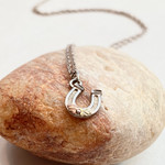 Silver and 12kt Gold Horseshoe Necklace