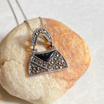 Silver Purse Necklace